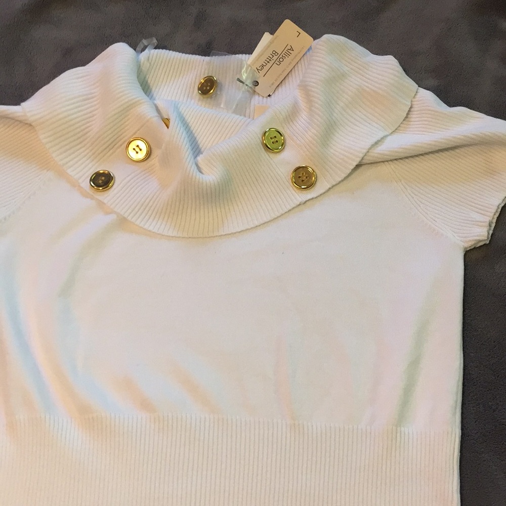 NWT Cowl Neck Short Sleeve Top - Picture 3 of 5